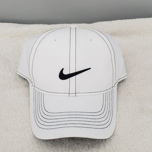 Nike White Front Swoosh Cap